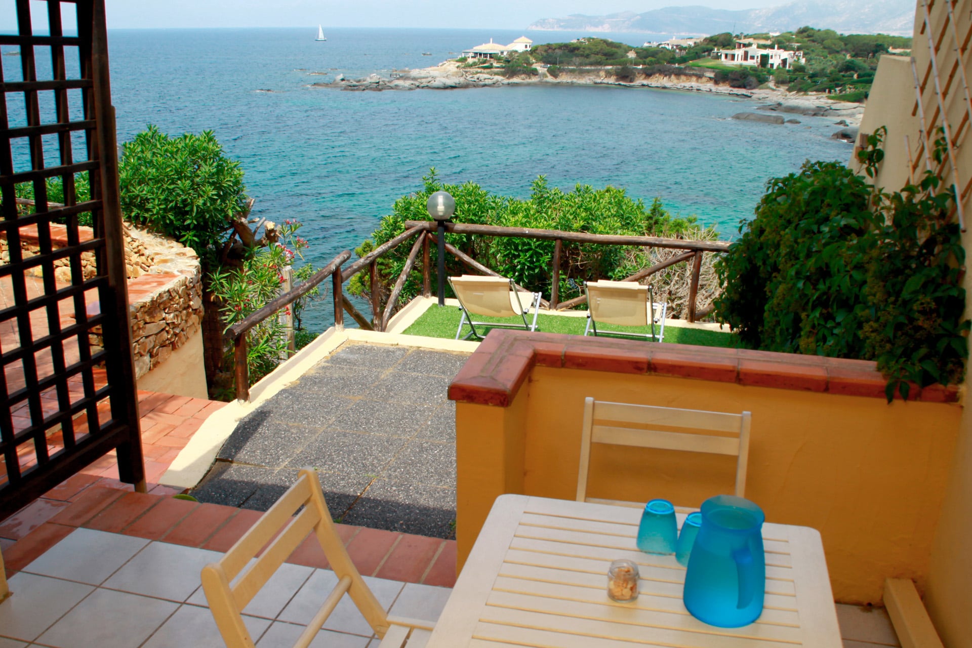 veranda and two terraces water front of the studio